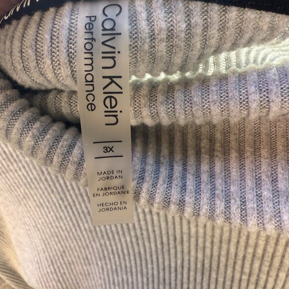 Calvin Klein Performance Light Gray Mock Turtleneck Pullover Women's Plus 3X EUC - Picture 5 of 8